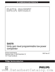 SA578D datasheet pdf Philips