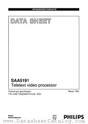 SAA5191 datasheet pdf Philips