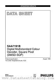 SAA7191B datasheet pdf Philips