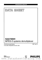 SAA7205H datasheet pdf Philips