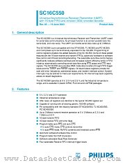 SC16C550IA44 datasheet pdf Philips