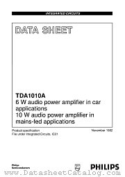 TDA1010A datasheet pdf Philips