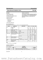 TDA1308T datasheet pdf Philips