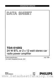 TDA1516BQ datasheet pdf Philips