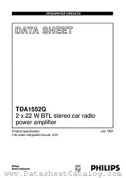TDA1552Q datasheet pdf Philips