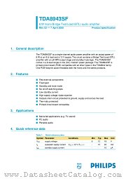 TDA8943 datasheet pdf Philips