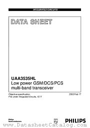 UAA3535HL datasheet pdf Philips