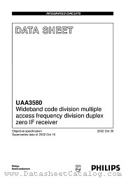 UAA3580 datasheet pdf Philips