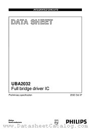 UBA2032TS datasheet pdf Philips