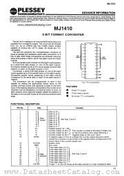 MJ1410 datasheet pdf PLESSEY Semiconductors
