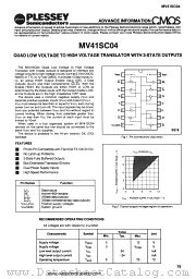 MV41SC04 datasheet pdf PLESSEY Semiconductors