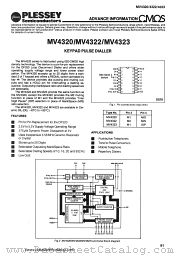 MV4322 datasheet pdf PLESSEY Semiconductors