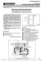 MV4327 datasheet pdf PLESSEY Semiconductors