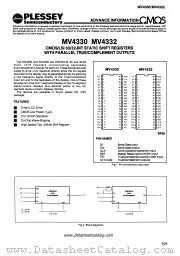 MV4330 datasheet pdf PLESSEY Semiconductors