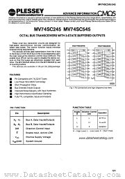 MV74SC545 datasheet pdf PLESSEY Semiconductors