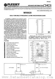 MV8820 datasheet pdf PLESSEY Semiconductors