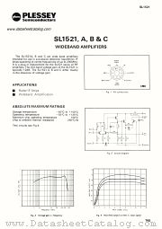 SL1521B datasheet pdf PLESSEY Semiconductors