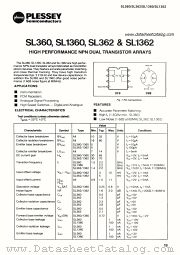 SL362 datasheet pdf PLESSEY Semiconductors