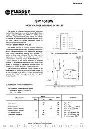 SP1404BW datasheet pdf PLESSEY Semiconductors