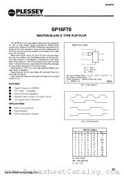 SP16F70 datasheet pdf PLESSEY Semiconductors