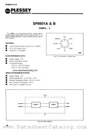 SP8601A datasheet pdf PLESSEY Semiconductors