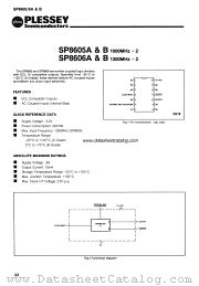 SP8606B datasheet pdf PLESSEY Semiconductors
