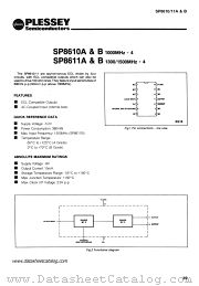 SP8611A datasheet pdf PLESSEY Semiconductors