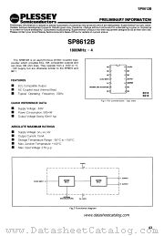 SP8612B datasheet pdf PLESSEY Semiconductors
