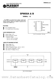 SP8650B datasheet pdf PLESSEY Semiconductors