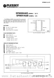 SP8690A datasheet pdf PLESSEY Semiconductors