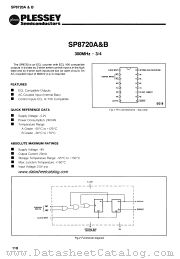 SP8720A datasheet pdf PLESSEY Semiconductors