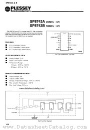 SP8743B datasheet pdf PLESSEY Semiconductors