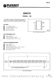 SP8775 datasheet pdf PLESSEY Semiconductors
