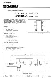 SP8785B datasheet pdf PLESSEY Semiconductors