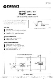 SP8792 datasheet pdf PLESSEY Semiconductors
