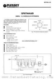 SP8794A datasheet pdf PLESSEY Semiconductors