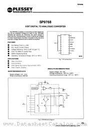 SP9768 datasheet pdf PLESSEY Semiconductors