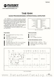 TAB1044 datasheet pdf PLESSEY Semiconductors