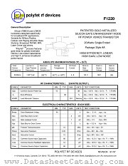 F1220 datasheet pdf Polyfet RF Devices