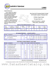 LX803 datasheet pdf Polyfet RF Devices