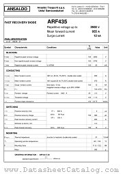 ARF435 datasheet pdf POSEICO SPA