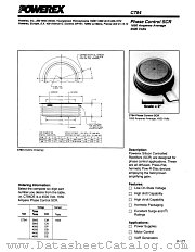 C784 datasheet pdf Powerex Power Semiconductors