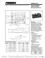 CM400HA-24H datasheet pdf Powerex Power Semiconductors