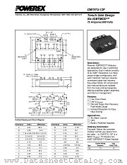 CM75TU-12F datasheet pdf Powerex Power Semiconductors