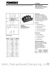 CT220802 datasheet pdf Powerex Power Semiconductors