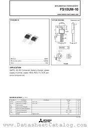 FS10UM-10 datasheet pdf Powerex Power Semiconductors