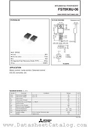 FS70KMJ-06 datasheet pdf Powerex Power Semiconductors