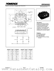 QRE0620001 datasheet pdf Powerex Power Semiconductors