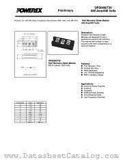 QRS0660T30 datasheet pdf Powerex Power Semiconductors