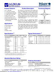 AG302-86G datasheet pdf Qorvo